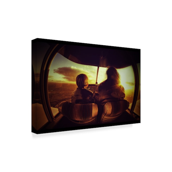 Sebastien Lory 'Flying Airplane' Canvas Art,30x47